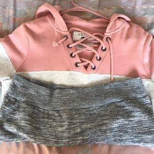 A never worn before multi color hoodie